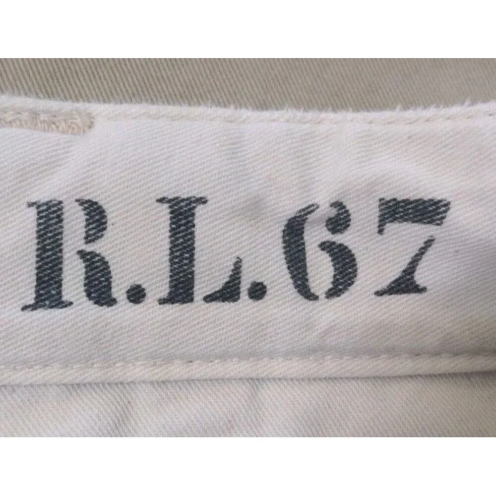Vtg Ralph Lauren Polo Jeans Co Pants Mens 36x32 Khaki Canvas 100% Cotton EUC